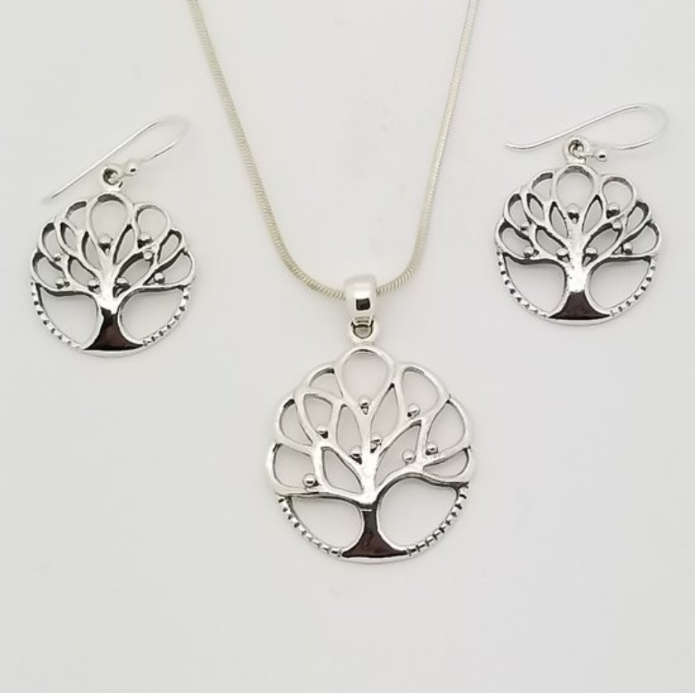 Tree of Life Pendant and Earring Set